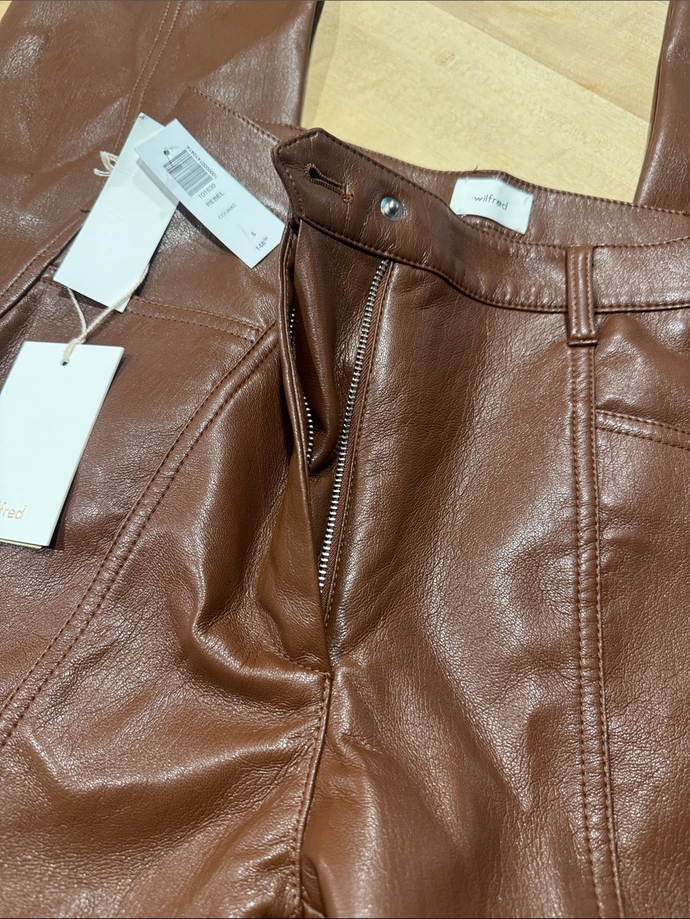 Wilfred women’s cognac pants size 6 NWT
